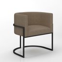 Ver imagem 2 de Poltrona Estofada Oregon Preto Fosco/suede Capuccino - M. Arapongas Preto Fosco/suede Capuccino