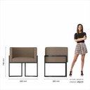 Ver imagem 5 de Poltrona Estofada Oregon Preto Fosco/suede Capuccino - M. Arapongas Preto Fosco/suede Capuccino