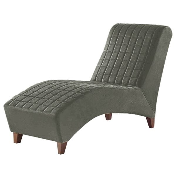 Poltrona Divã Chaise Lougue Individual Cinza