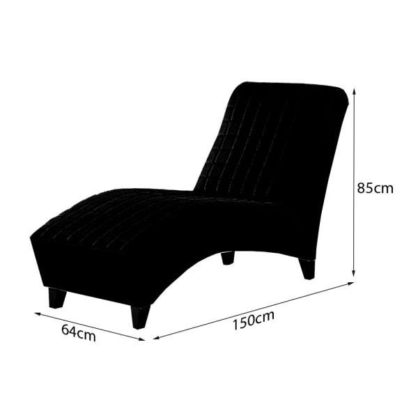 Poltrona Divã Chaise Lougue Individual Cinza - 2