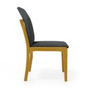 Ver imagem 7 de Cadeira Livia Madeira Maciça Estofada para Mesa de Jantar Linho Chumbo 406