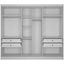 Ver imagem 3 de Guarda Roupa Linea 6 Portas 4 Gavetas Linea Reflecta Neve - Novo Horizonte