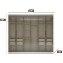 Ver imagem 2 de Guarda Roupa Linea 6 Portas 4 Gavetas Linea Reflecta Neve - Novo Horizonte