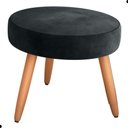 Ver imagem 2 de Jogo de Poltronas e Puff Conjunto de Sala para Sala de Estar Veludo Inca Espuma D20 Preto Fixo
