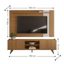 Ver imagem 3 de Painel para TV Leme até 65 Extensivo com Rack Brazos Freijó Colibri Decor