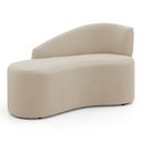 Ver imagem 4 de Namoradeira Compacta Decorativa Orgânica Auren 100cm Suede Bege - Desk Design