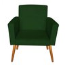 Poltrona Decorativa Nina Suede Verde - Móveis Mafer - 1
