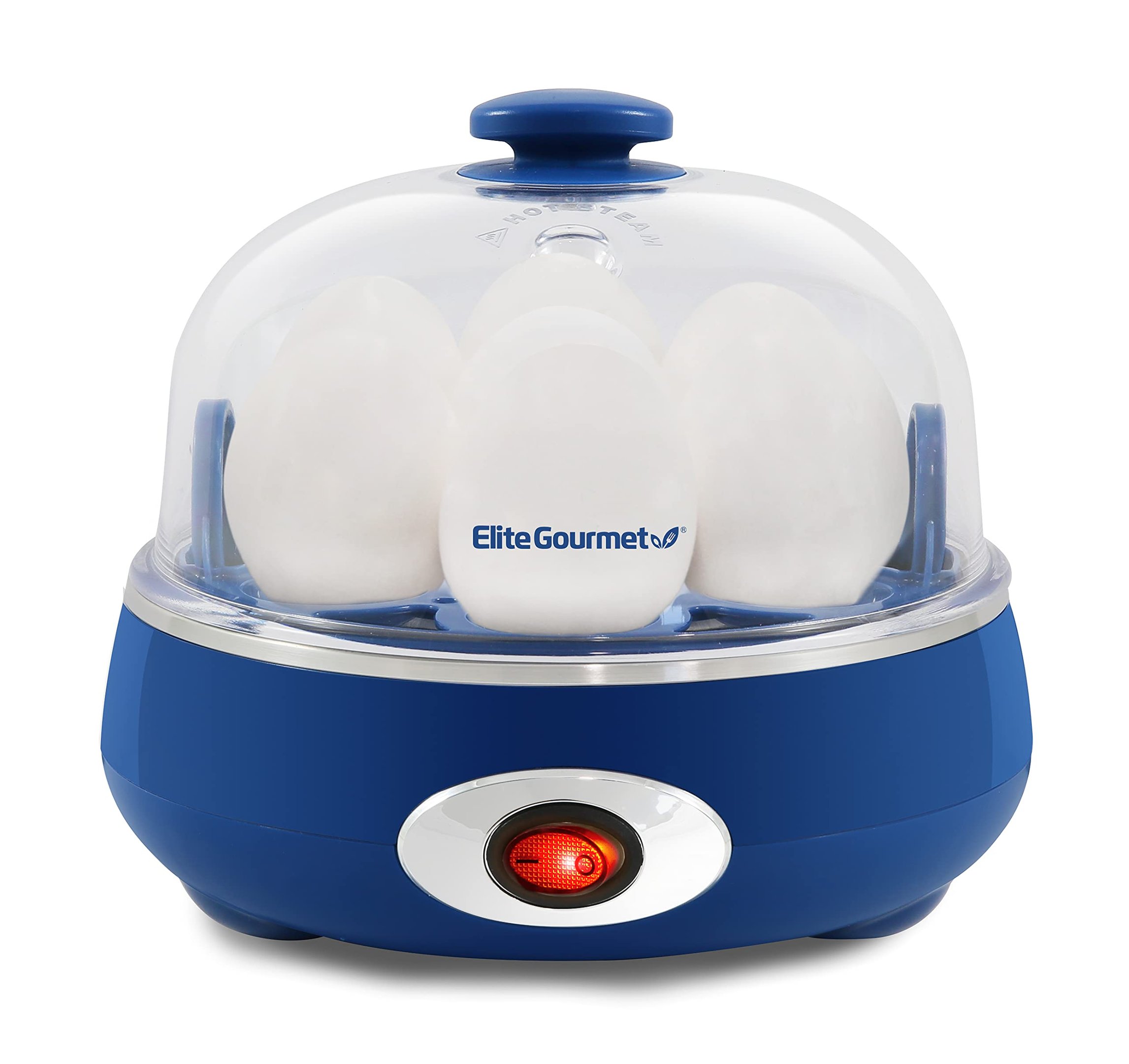 Elite Gourmet Egg Cooker com Capacidade para 7 Ovos e Função Automática (azul) - 1