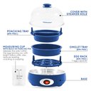 Ver imagem 3 de Elite Gourmet Egg Cooker com Capacidade para 7 Ovos e Função Automática (azul)