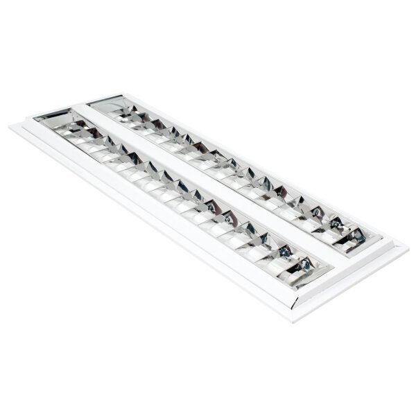 Luminária TD 60 Embutir 2x14W T5 4000K Bivolt Aletada Taschibra