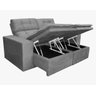 Sofá Reclinável e Retrátil 3 Lugares com Baú Master Confort Suede Animalle Cinza - 1