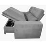 Sofá Reclinável e Retrátil 3 Lugares com Baú Master Confort Suede Animalle Cinza - 3