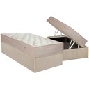 Ver imagem 1 de Cama Box Baú Solteiro: Colchão Molas Superpocket Ensacadas Ortobom Orthotel Superluxo + Base Crc