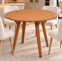 Ver imagem 1 de Mesa de Jantar Cozinha Redonda 80cm Madeira Freijó 5 Lugares
