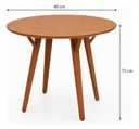 Ver imagem 4 de Mesa de Jantar Cozinha Redonda 80cm Madeira Freijó 5 Lugares
