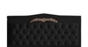 Ver imagem 2 de Kit Helena Cabeceira de Cama Painel e Calçadeira Baú King 195 Cm Suede Preto Eli Móveis e Decoração