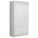 Ver imagem 1 de Guarda-Roupa Infantil 3 Portas 2 Gavetas Doce Sonho Qmovi Branco