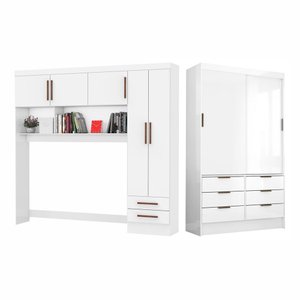 Guarda Roupa Casal Modulado Sevilha 5 e 2 Portas 8 Gavetas Carioca Móveis