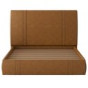 Ver imagem 2 de Cama Casal Flutuante com Cabeceira 140cm Astra S04 Couríssimo Caramelo - Lyam Decor