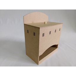 Kit Bebe Higiene Madeira MDF Cru Com Farmacinha Passa Fita 8 Peças - 6