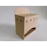 Kit Bebe Higiene Madeira MDF Cru Com Farmacinha Passa Fita 8 Peças - 6