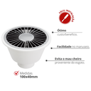 Ver imagem 2 de Ralo Sifonado Redondo com Saída para Baixo 100 X 40mm Branco e Cromado Durín