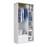 Guarda Roupa Infantil 90,8cm 03 Portas e 02 Gavetas Gr095 Art In Móveis - Branco - 4