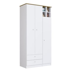 Guarda Roupa Infantil 90,8cm 03 Portas e 02 Gavetas Gr095 Art In Móveis - Branco