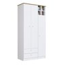 Guarda Roupa Infantil 90,8cm 03 Portas e 02 Gavetas Gr095 Art In Móveis - Branco - 1