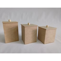 Kit Bebe Higiene Madeira Mdf Cru 7 peças Liso - 6