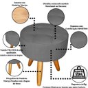 Ver imagem 7 de Jogo Conforto 1 Namoradeira 2 Poltronas com 1 Puff Resistente para Sala de Estar Luxo Recepção