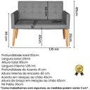 Ver imagem 5 de Jogo Conforto 1 Namoradeira 2 Poltronas com 1 Puff Resistente para Sala de Estar Luxo Recepção