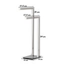 Ver imagem 6 de Toalheiro Duplo Pia Bancada Lavabo Porta Toalhas 32cm Banheiro Aço Inox Polido Linha Larissa Stainle