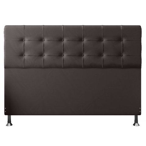 Cabeceira King 1,95m Atenas Suede Marrom - Pallazio
