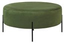 Ver imagem 1 de Puff Beagle Redondo Veludo Verde Base Preta 30cm - 60116