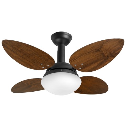 Ventilador de Teto Jet Venti-delta Preto 4Pás Imbuia 110 V