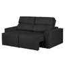 Sofá 3 Lugares Vitória Retrátil e Reclinável Suede Amassado - Preto - 2