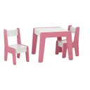 Ver imagem 2 de Conjunto de Mesa Infantil com 2 Cadeiras Mdf Diana Rosa e Branco