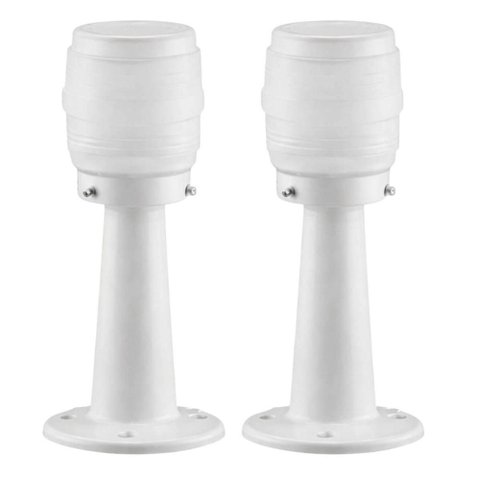 Kit 2 Balizadores para Jardim Branco Globo Timoneiro Leitoso E27 Dital Iluminação Externa