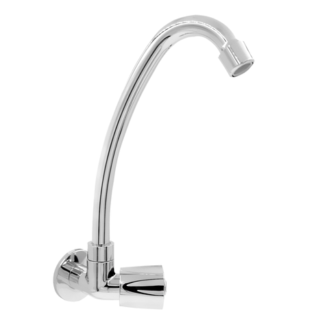 Torneira Cozinha Parede Bica Móvel ABS Cromado 1068 C-25:Prateado