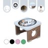 Comedouro Elevado Pet para Cachorro Mdf Colors - Inox - Branco - 5
