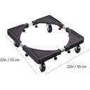 Ver imagem 3 de Suporte Móvel de Roda Base Arruela Base de Geladeira com Rodas Máquina de Lavar Roupa Carrinho Máqui