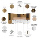 Ver imagem 3 de Armário de Cozinha Cp08 com Tampo 120cm Minsk Branco/freijó Z06 - Mpozenato