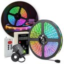 Ver imagem 1 de Fita Rgb Led Luz 5m Rolo Controle Fonte Tensão 12v Leds