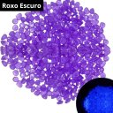Ver imagem 2 de Kit 50 Pedras Luminosas Fossa e Aquário Jardim Brilha no Escuro:Roxo