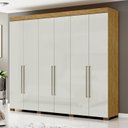 Ver imagem 2 de Guarda Roupa Casal 6 Portas 2 Gavetas 230cm Marrocos Off