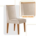 Ver imagem 3 de Conjunto com 2 Cadeiras Moderna Mobília Veludo Creme