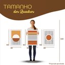 Ver imagem 4 de Quadro Decorativo Minimalista Círculos Linhas Boho Moldura Filete:Moldura Freijó/40x60