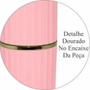 Ver imagem 5 de Kit Banheiro Groove 5 Peças Lixeira Porta Escovas Lavabo Luxo - Rosa Claro
