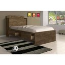 Ver imagem 1 de Cama Solteiro Tamires Com Bau Castanho Wood - Cambel Móveis